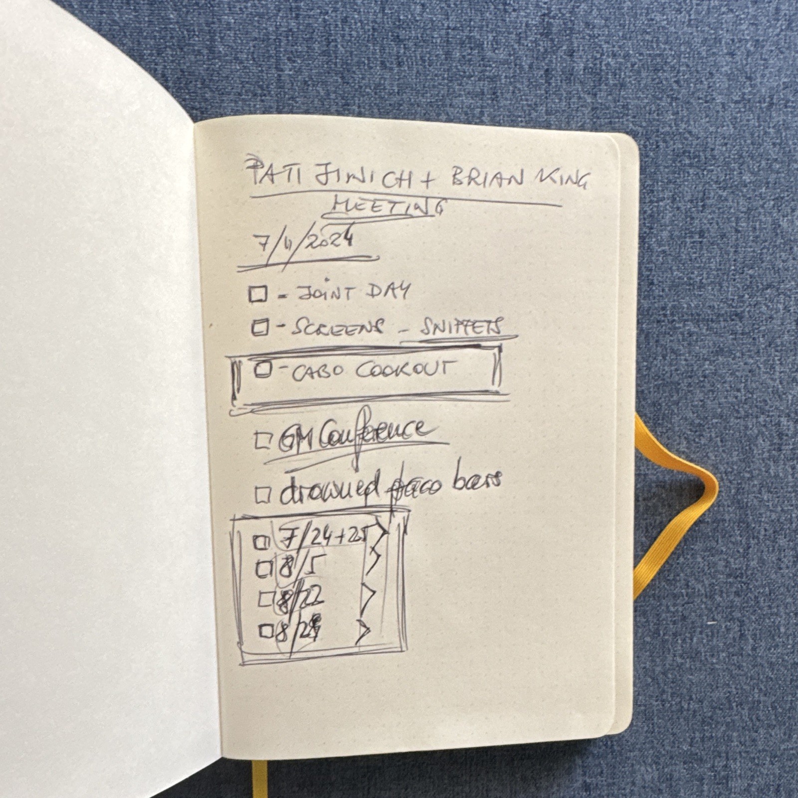 Paperage Yellow Hardcover Blank Journal Notebook w/ Elastic Band