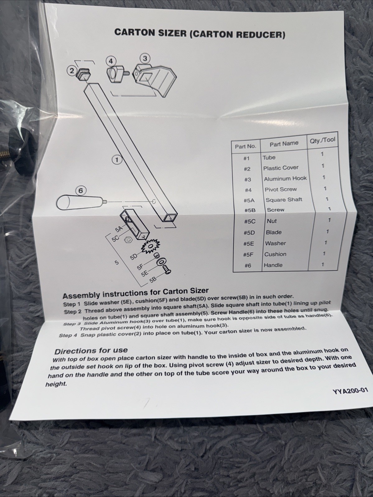 Uline Carton Sizer Box Tool – Resize Cardboard Shipping Boxes H-101