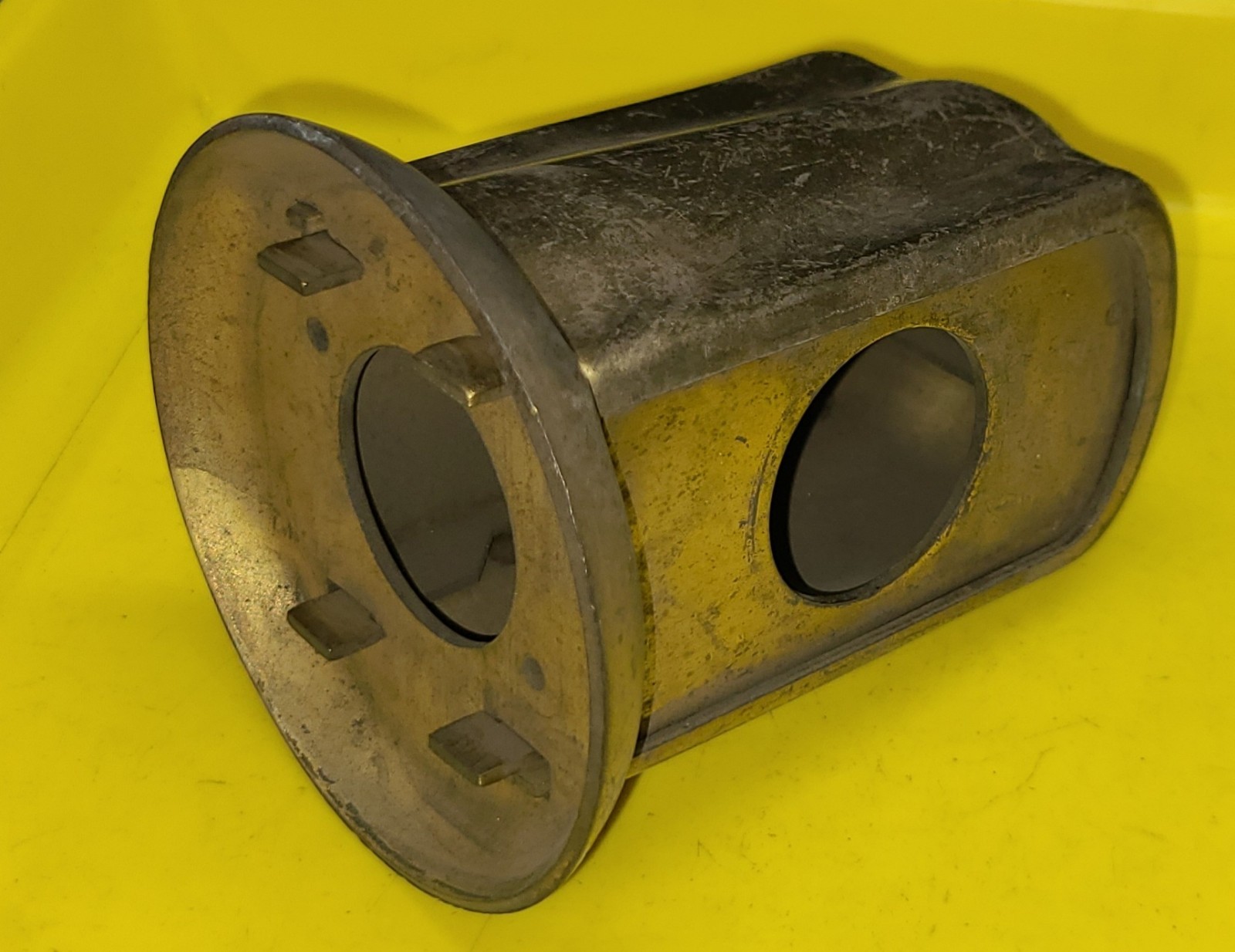 National Electric Electrical Outlet Box, Brass, Floor Mount, Tombstone