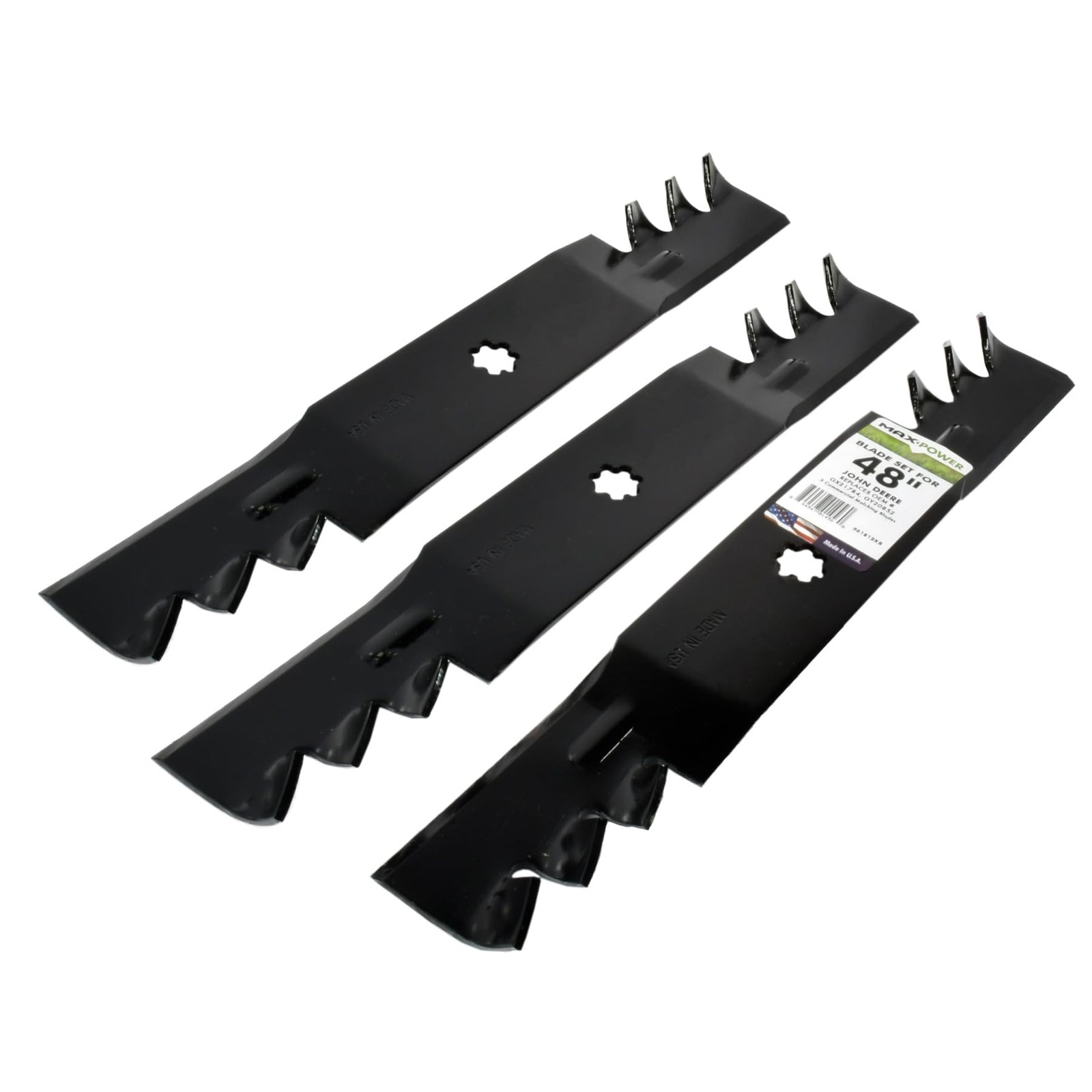 Maxpower 561812XB 3-N-1 Commercial Mulching Blade Set (3 Blades)