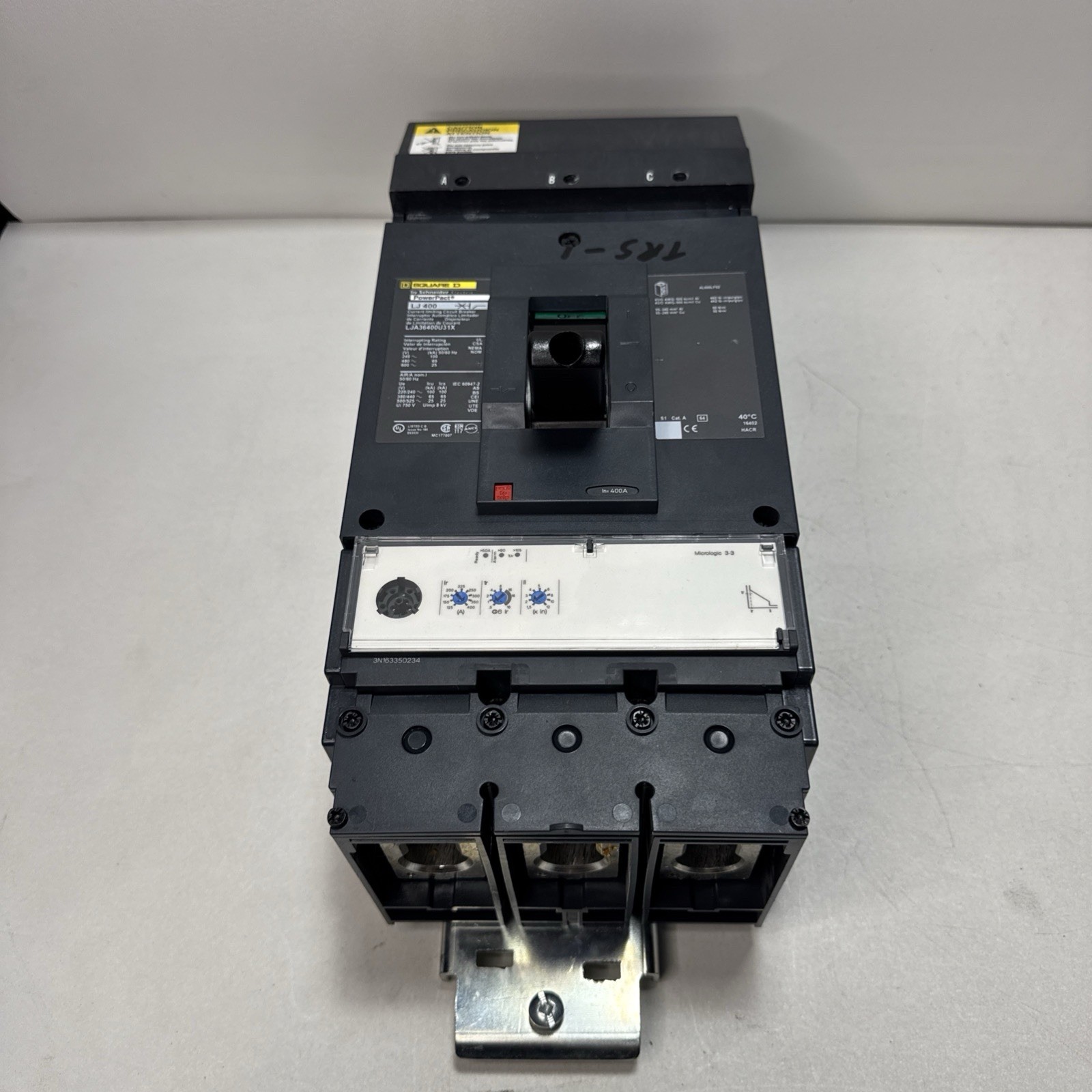 SQUARE D LJA36400U31X LJA I-LINE 3 POLE 400 AMP 480v 65KAIC POWERPACT BREAKER