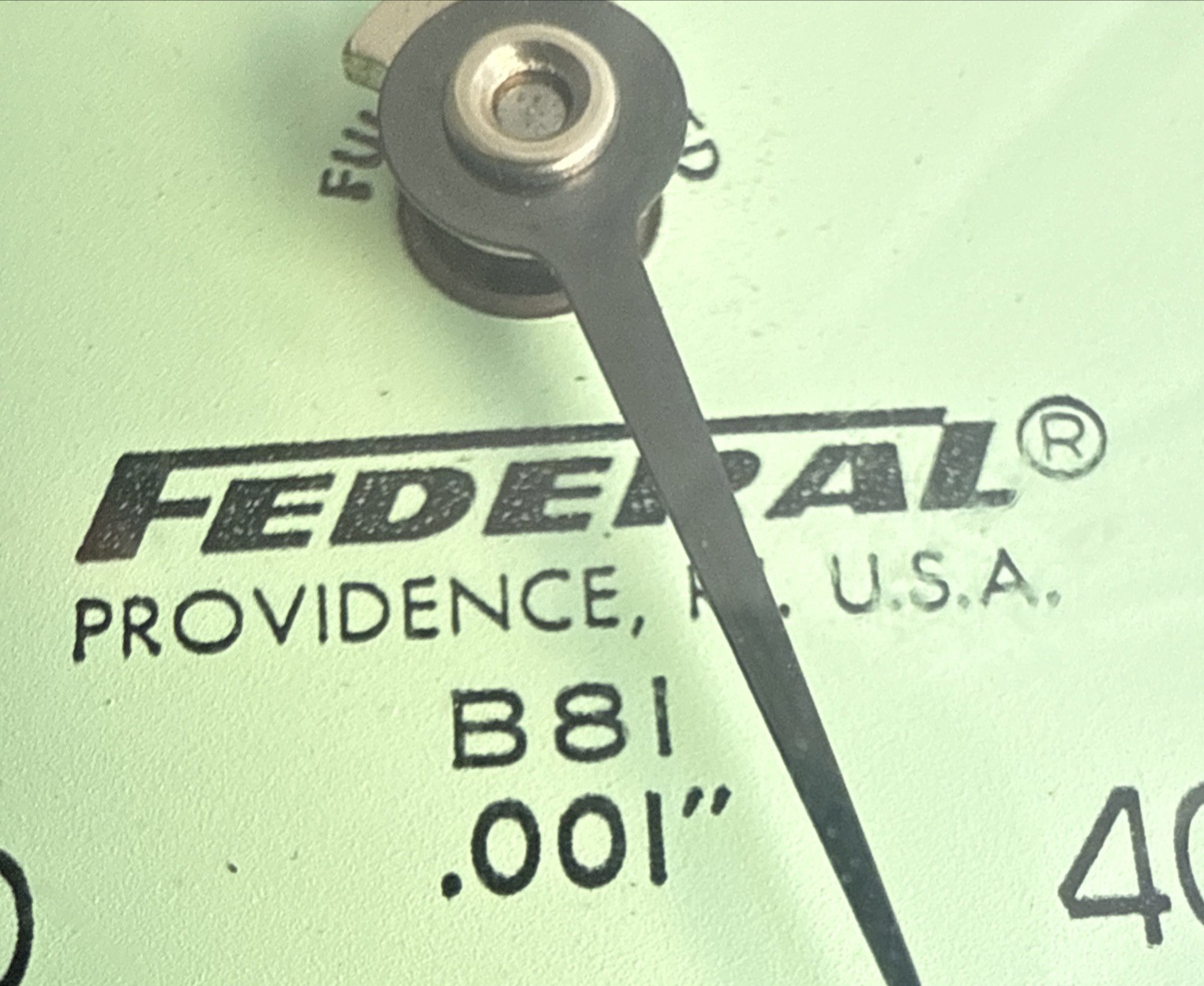 Federal B81 Dial Indicator .001″ Fully Jeweled Miracle Movement In Box Esterline