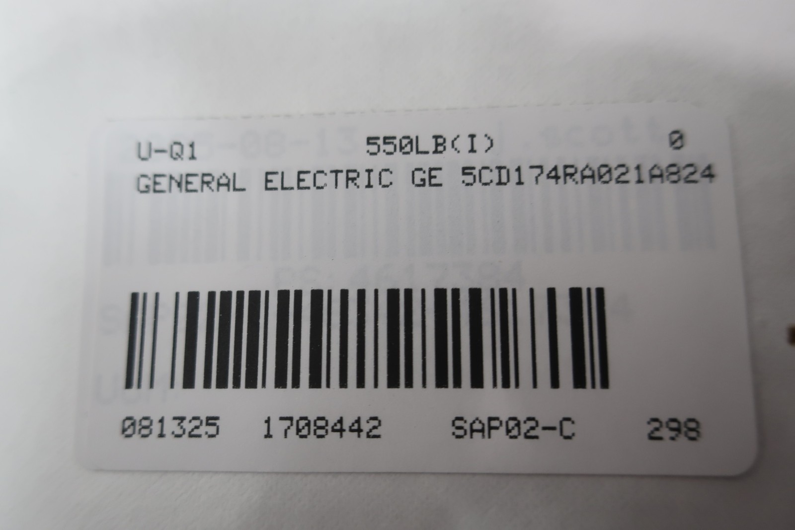 General Electric Ge 5CD174RA021A824 Kinamatic Motor Cd288at 25hp 2300rpm 500v-dc