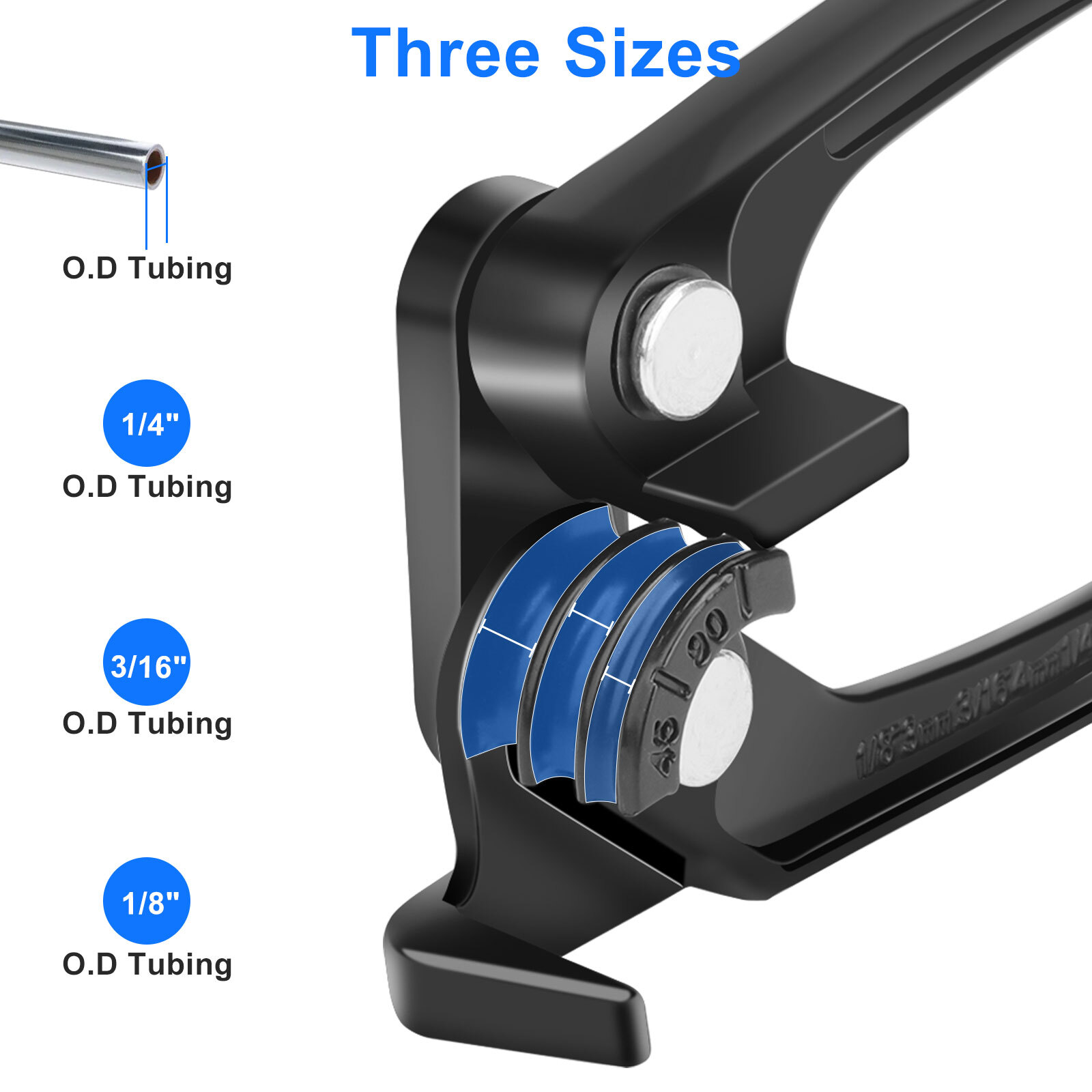3 in 1 Copper Tube Bender 1/8″ 3/16″ 1/4″ Manual Aluminum Alloy Pipe Bender 90°