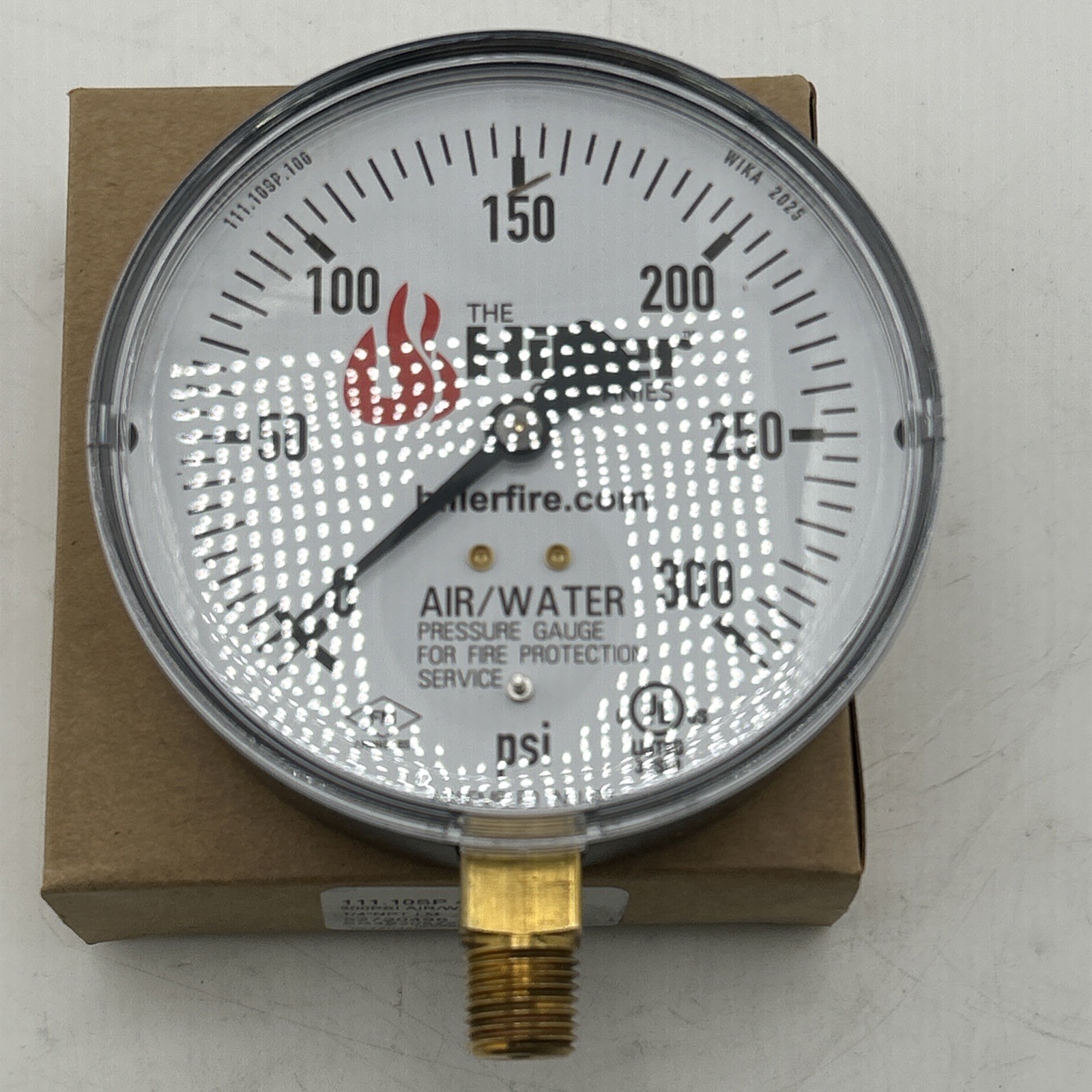 Hiller 111.10SP 4” Air/Water Pressure Guage 0-300psi 1/4” NPT LM