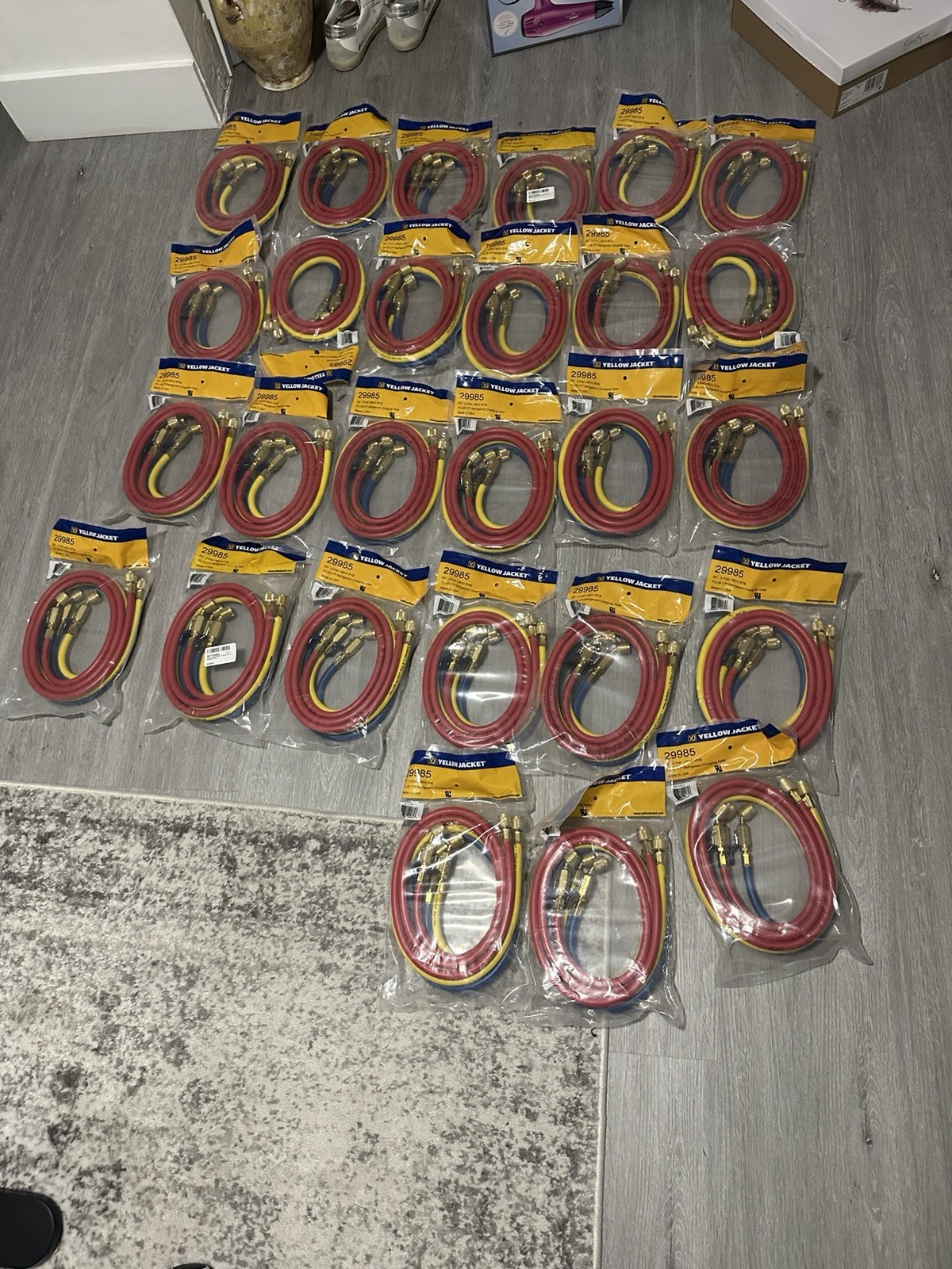Yellow Jacket 29985 PLUS II Refrigerant Charging Hose Set 60” 3-Pack