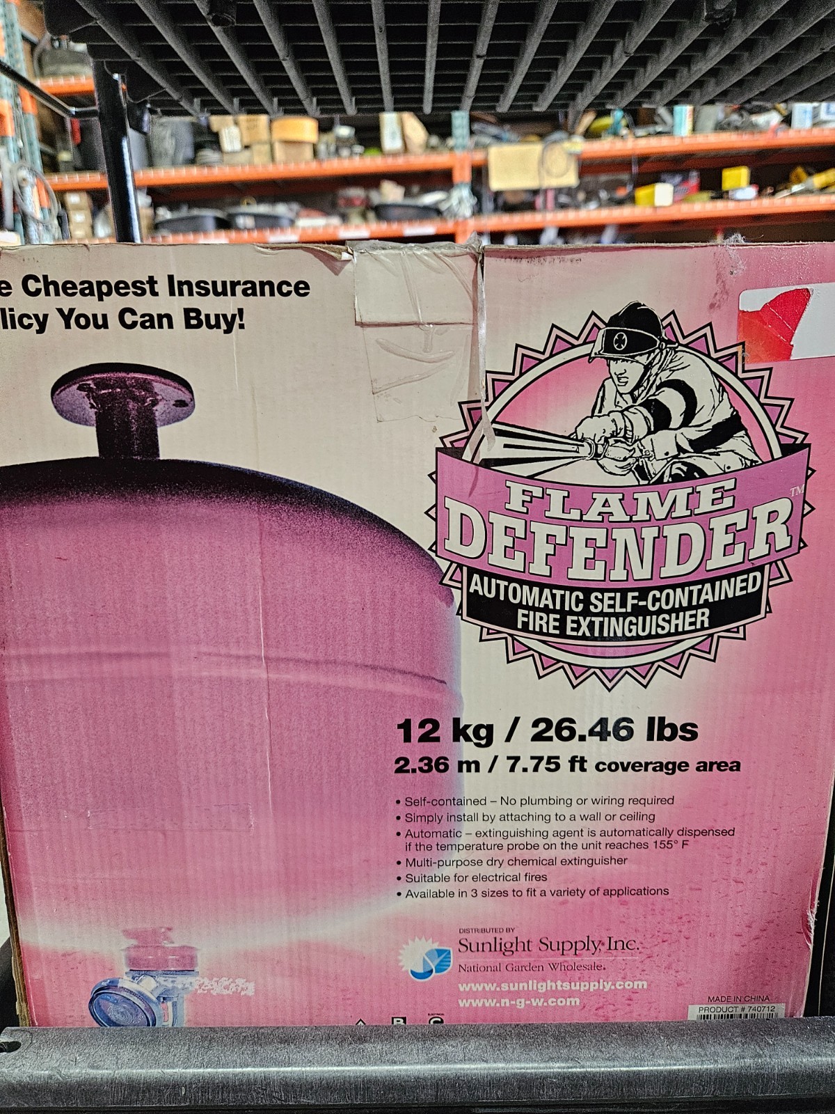 Flame Defender Automatic Dry Chemical Fire Extinguisher 12 kg/26.46 lbs