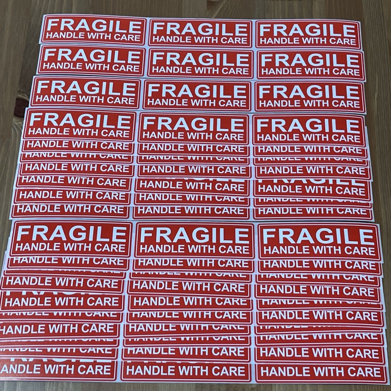 60pcs FRAGILE HANDLE WITH CARE 1″x3″ FRAGILE Stickers Packaging Safety Mailing