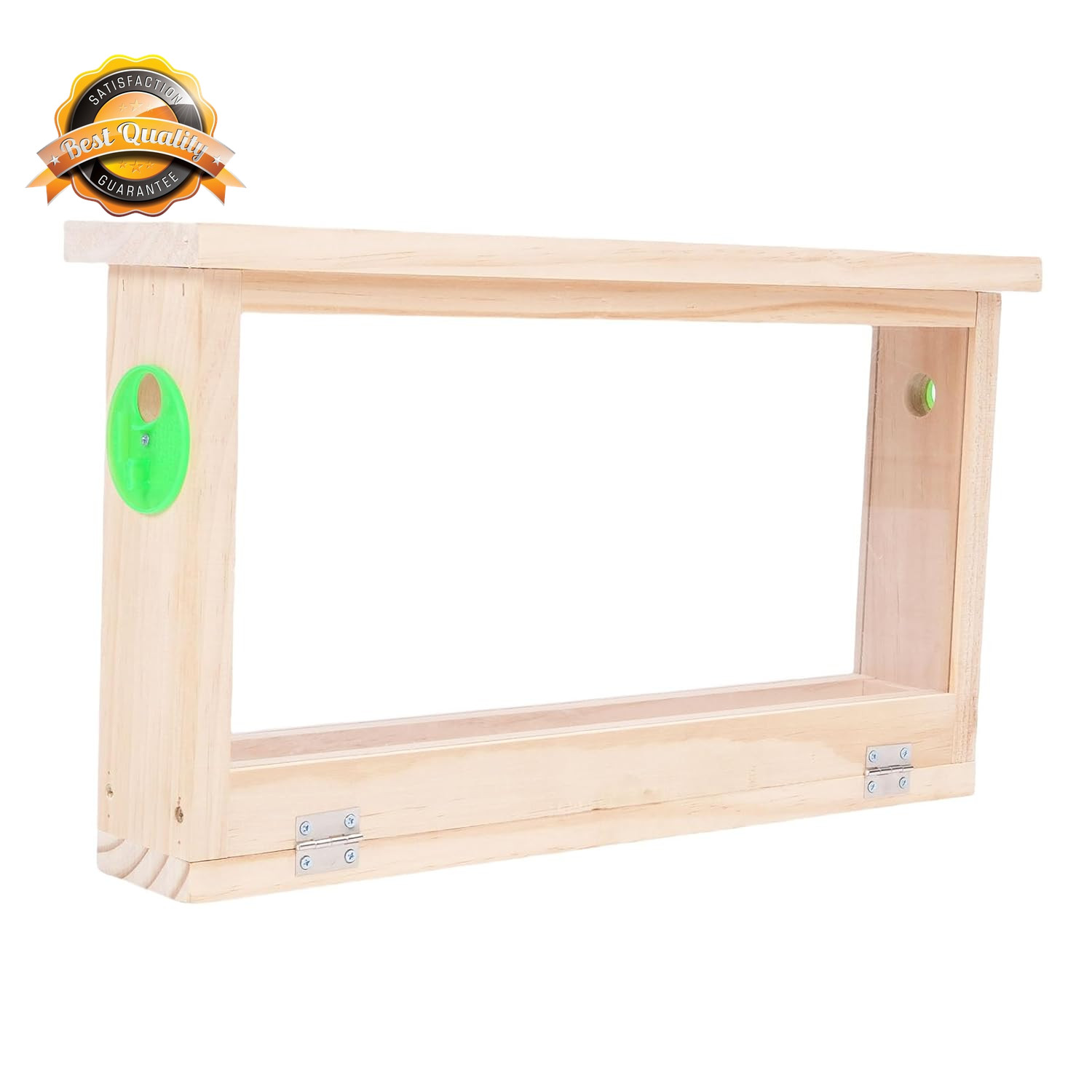 Bee Breeding Observation Box Acrylic Wooden Beehive Frame Vents 21.7In