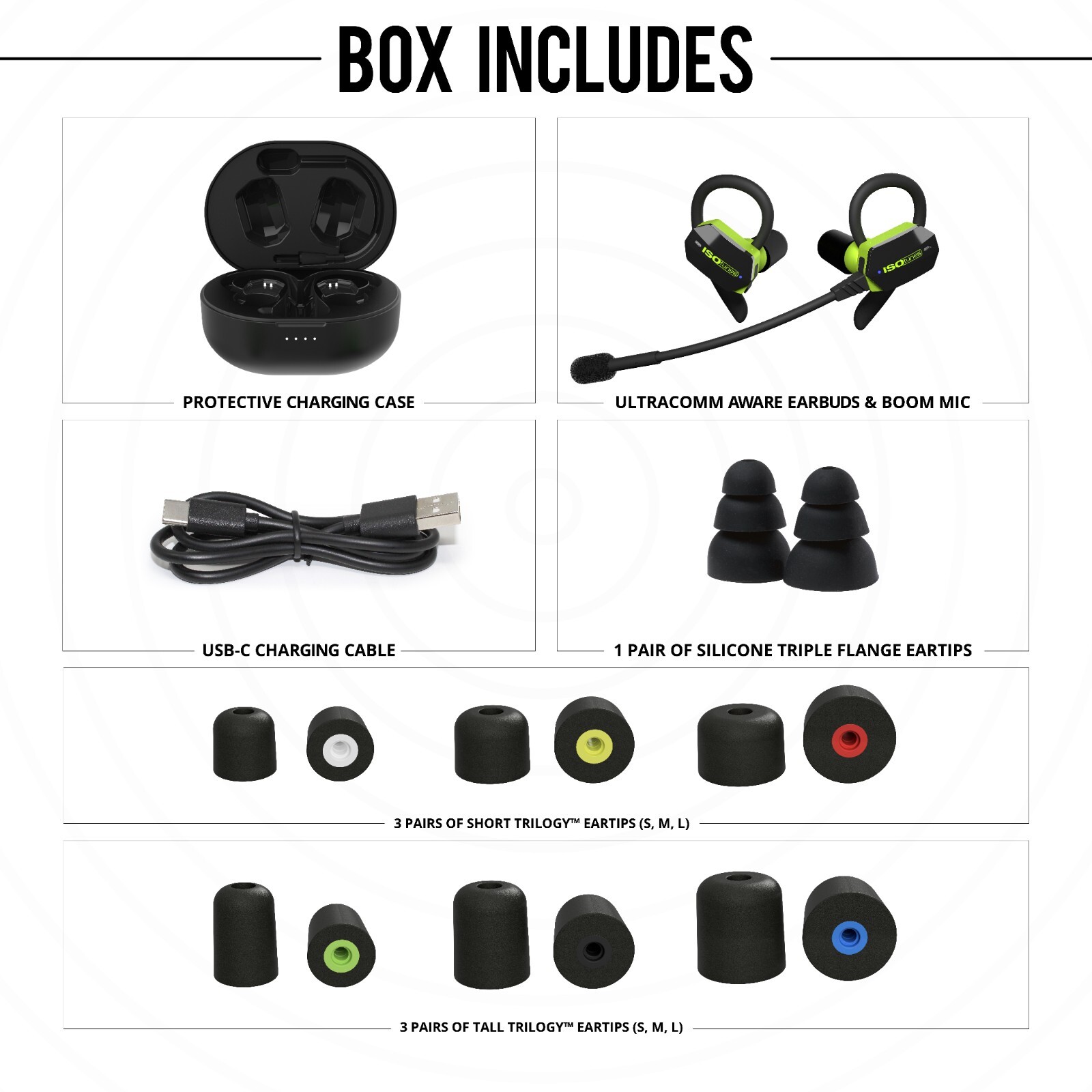 ULTRACOMM Aware Bluetooth Earbuds: Audio Passthrough Ear Protection, Boom Mic