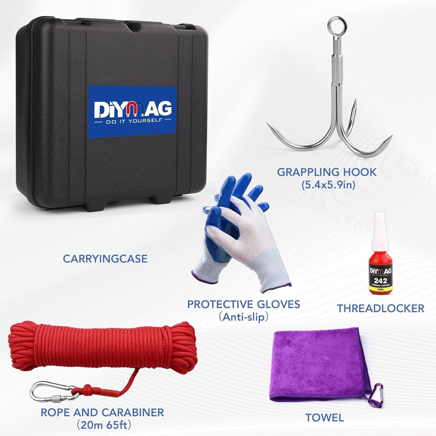 800 LBs Pull Force Fishing Magnet Kit: All-In-One Treasure Hunting Equipment