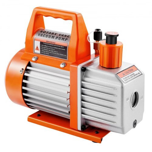 Vacuum Pump, 3.5 CFM 1/4 HP, HVAC Single Stage Rotary Vane AC Vacuum Pump, for R