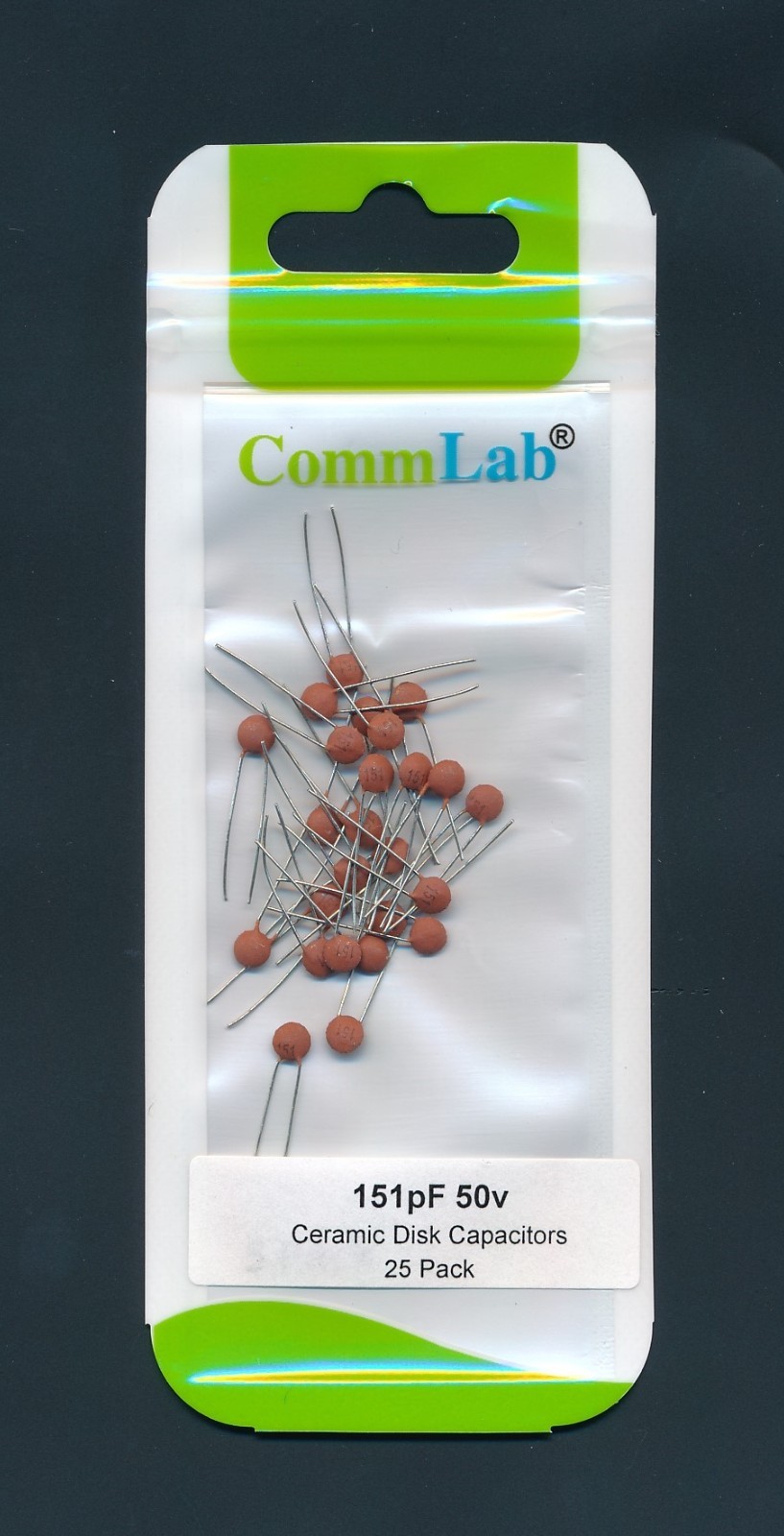 50v ceramic disk capacitor. You choose the pF Value. 25 Pack pieces