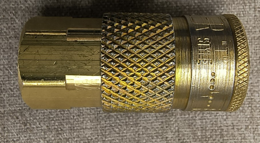 (Qty of 3) S-785 Milton 1/4″ FNPT Brass T-Style Air Line Quick Connect Coupler