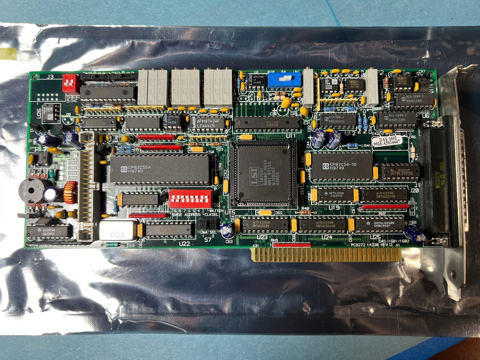 Keithley DAS-1602 100kS/s Analog and Digital I/O Board 8-bit ISA DAQ w/AUX Cable