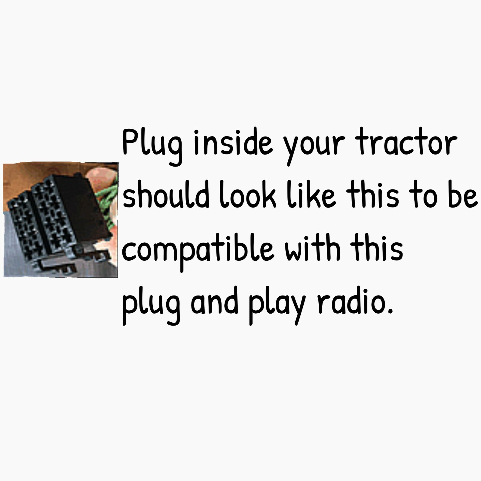 New Direct Plug & Play Case IH Tractor Combine Radio Bluetooth, USB, AUX, AM FM