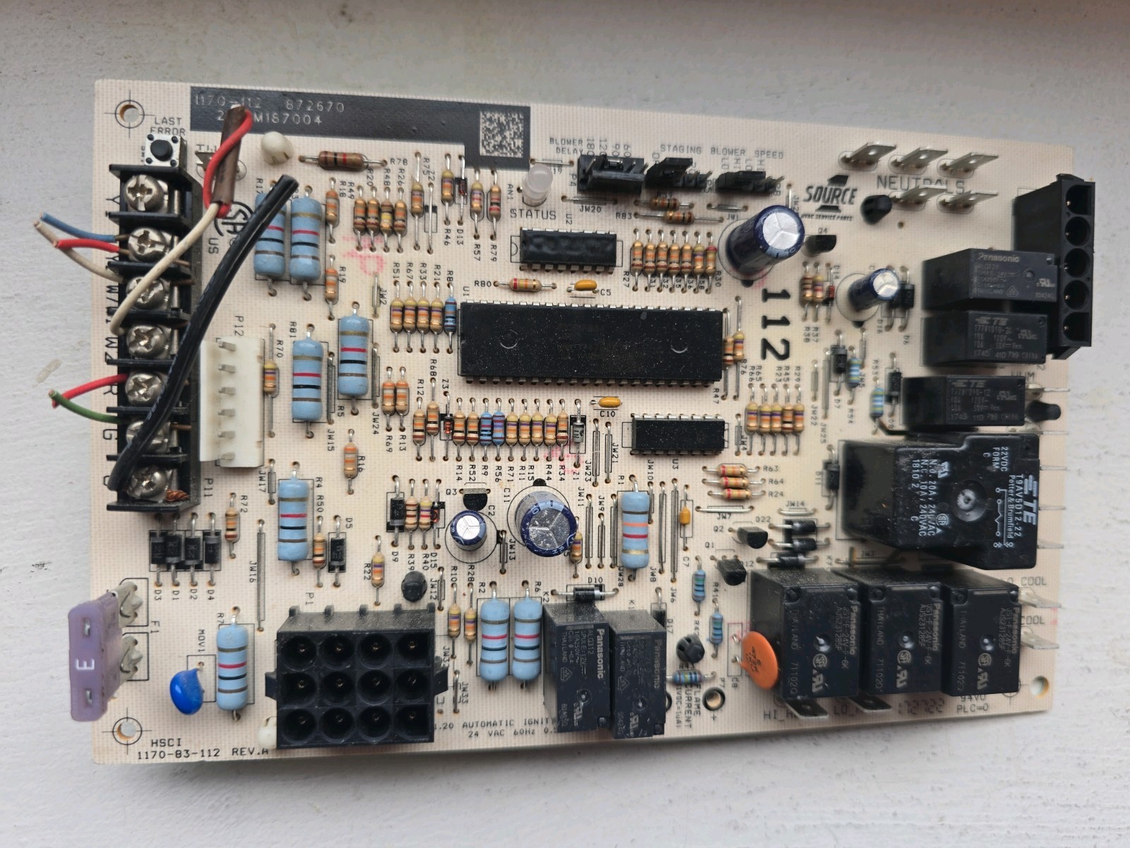 York Furnace Control Board Ignition Circuit Source1 1170-112,1170-83-112.Num#546