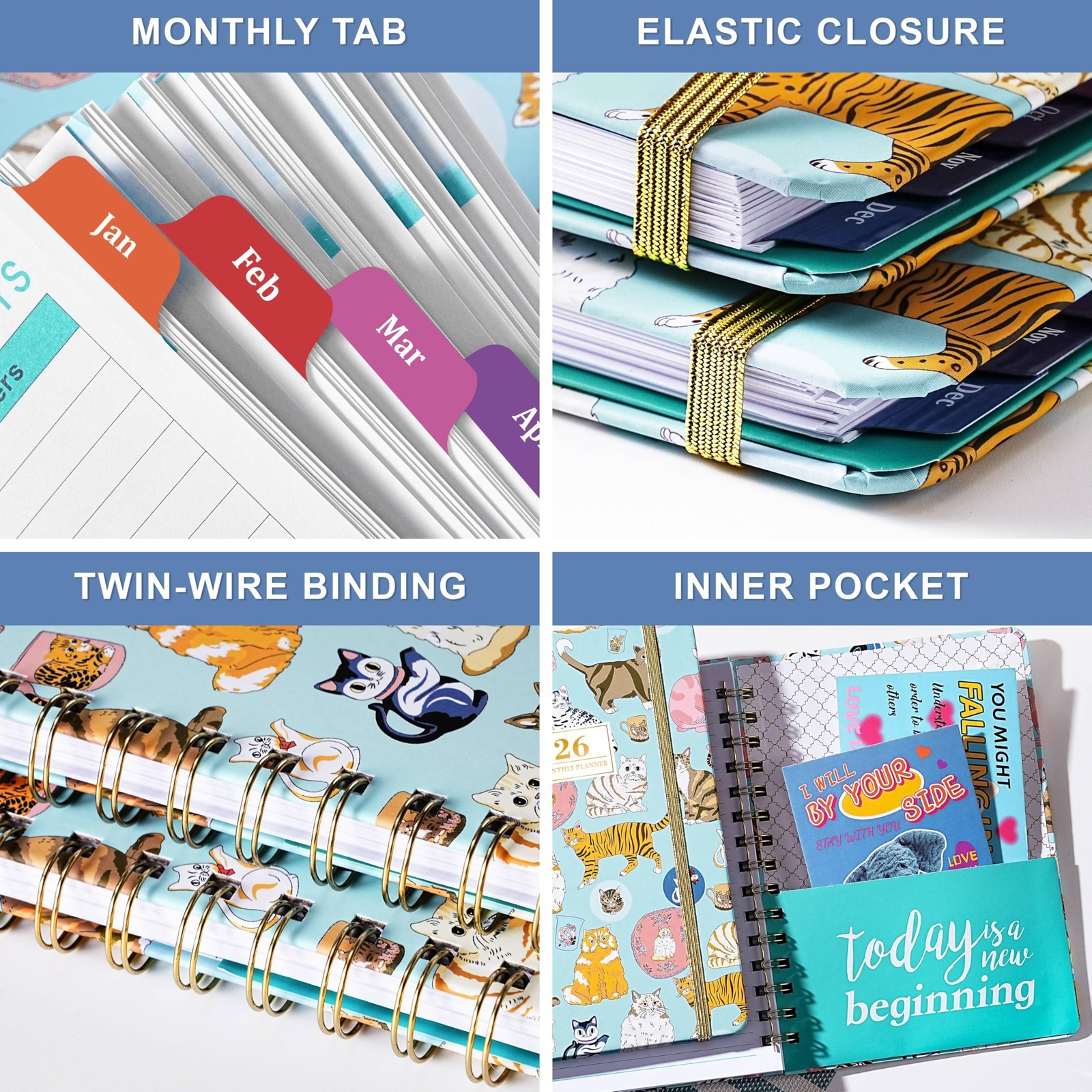 2026 Planner – 2026 Cats Planner Weekly and Monthly, January 2026 – December …