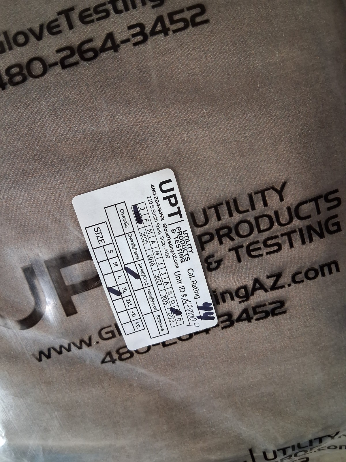 Temp-Test Arc kit By Stanco 44.0 cal/cm2 2xl overalls xL jacket hood used #6