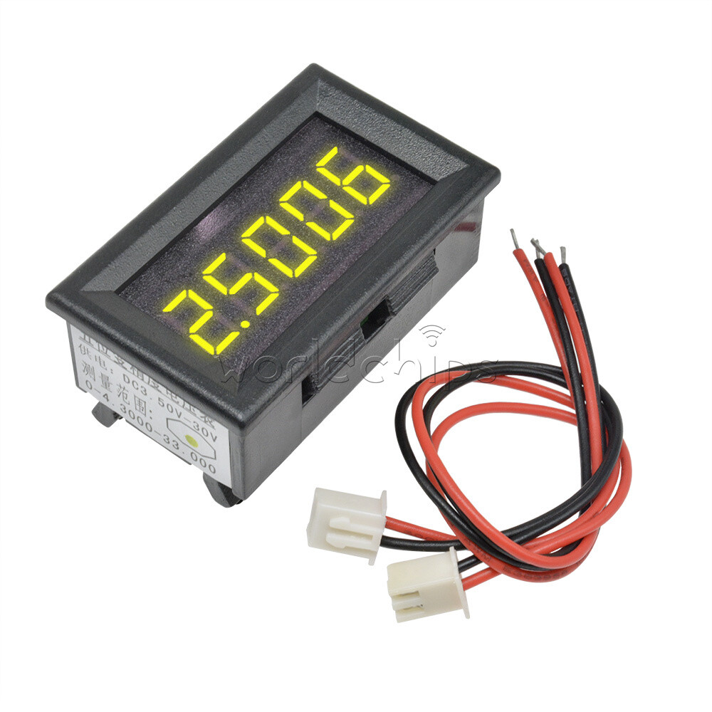 DC 0-4.3000-33.000V 5 Digit Digital Voltmeter Voltage Meter Car Panel 4Wires New