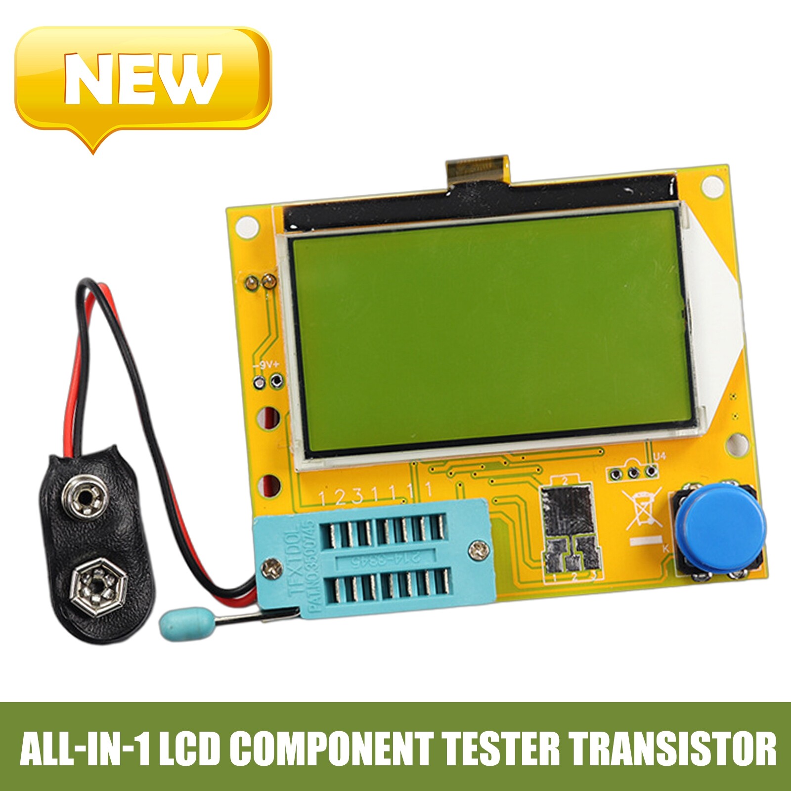 NEW All-in-1 LCD Component Tester Transistor Diode Capacitance ESR Meter Testing