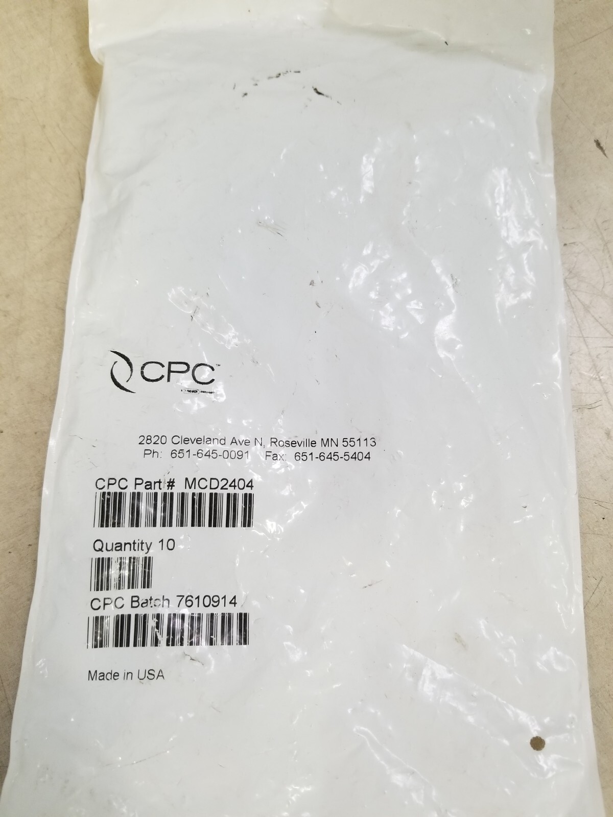 Bag of 10 – CPC MCD2404 1/4″ NPT Thread Inline Insert