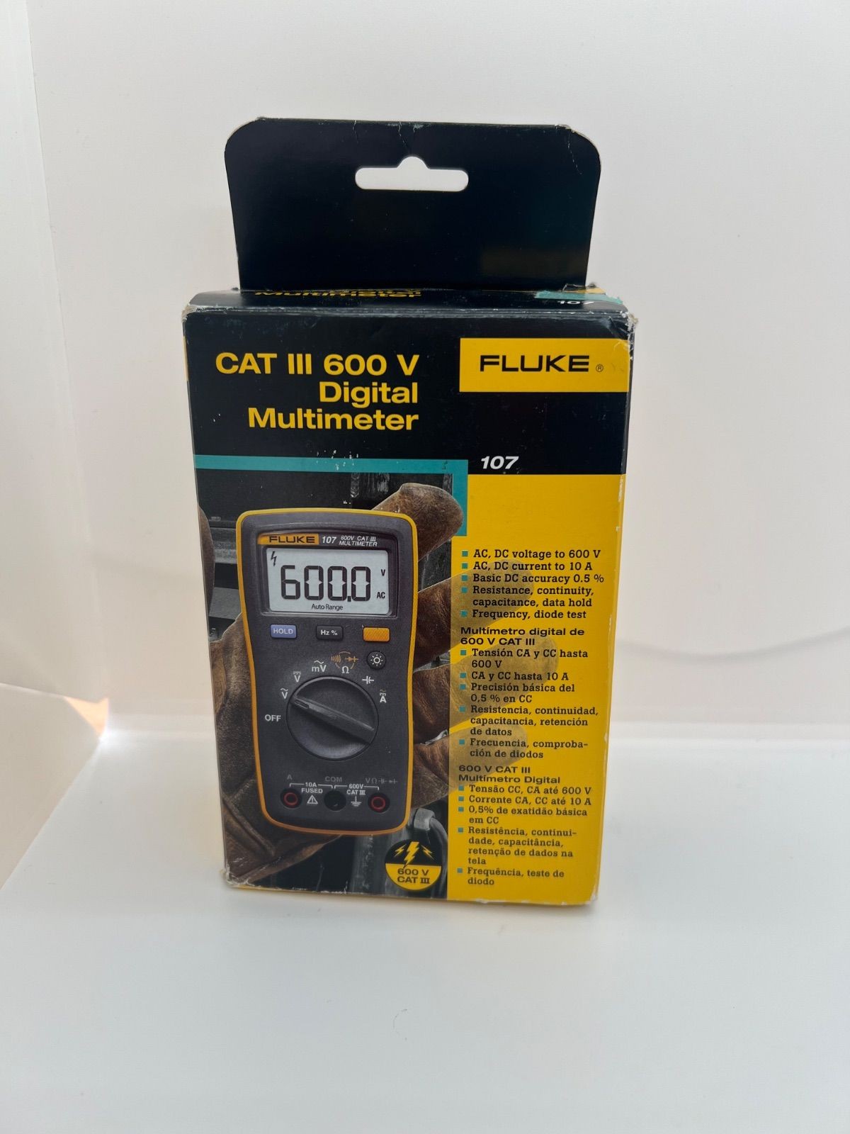 Fluke 107 Pocket Digital Multimeter AC DC 600V 10A Backlight SmartStrap