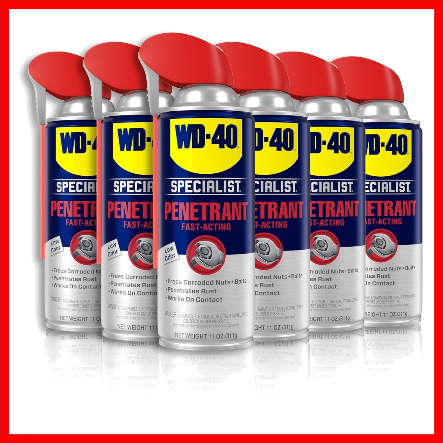 Industrial Grade Penetrant with Smart Straw Sprays – 6 Pack