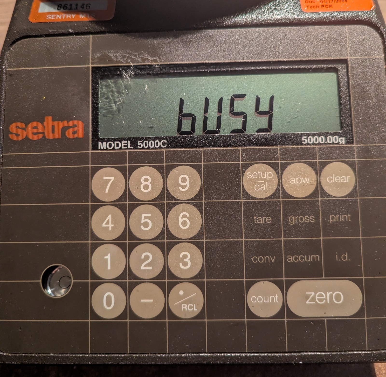 Setra 5000C Top Loading Balance 5000g Digital Lab Scale w/ AC Adapter