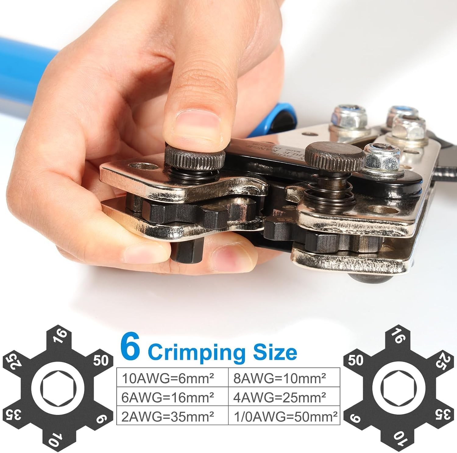 Industrial-Grade Battery Cable Crimper: Robust Tool for Automotive & Marine Use
