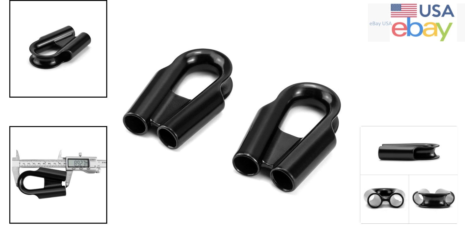 Pack of 2 15mm Wire Rope Thimbles with Industrial Strength and Polished Finish