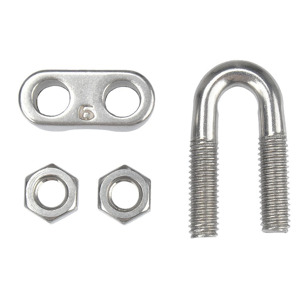 10PCS M6 1/4 Inch Stainless Steel Cable Clip Clamps for Safe Cable Management