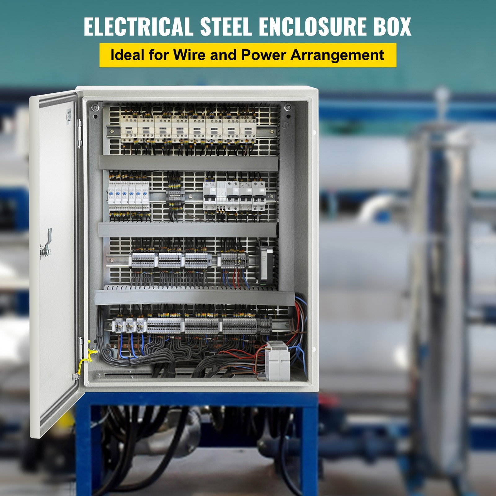 Carbon Steel Electrical Enclosure Box 20x16x8″ IP65 Wall Junction Box Outdoor