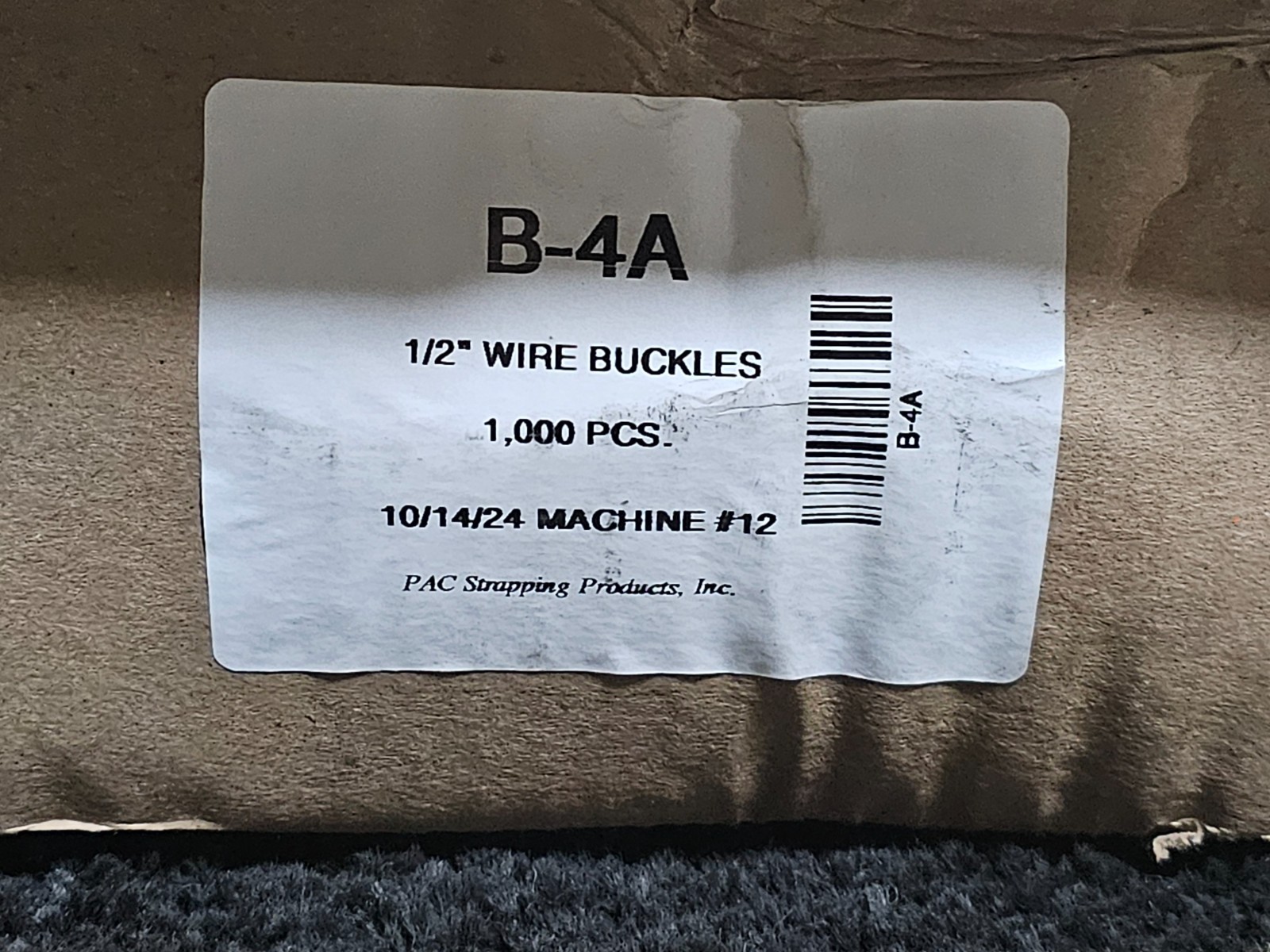 (QTY 1000) Pac Strapping 1/2 Steel Wire Buckles for 1/2 Polypropylene Strapping