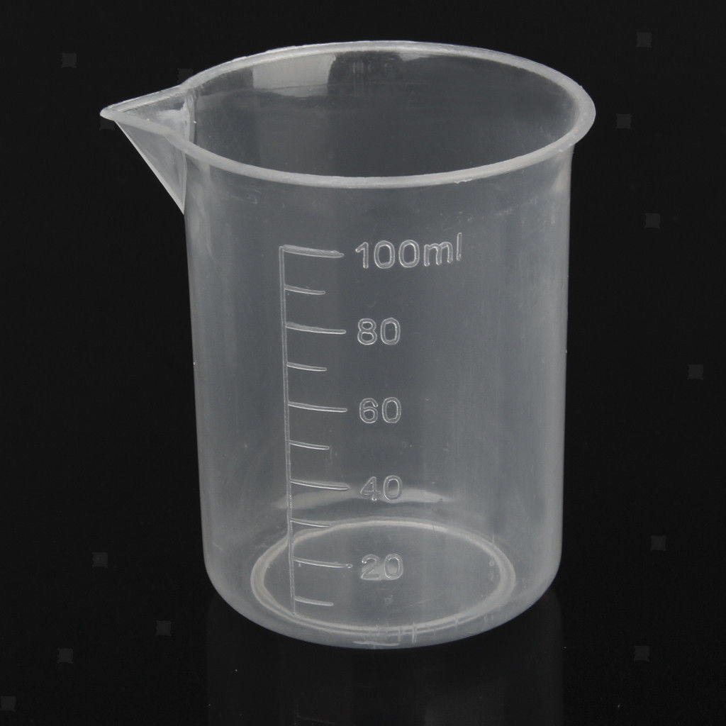 50/100/150/250/500ml Small plastic graduated measuring beaker/cup/container