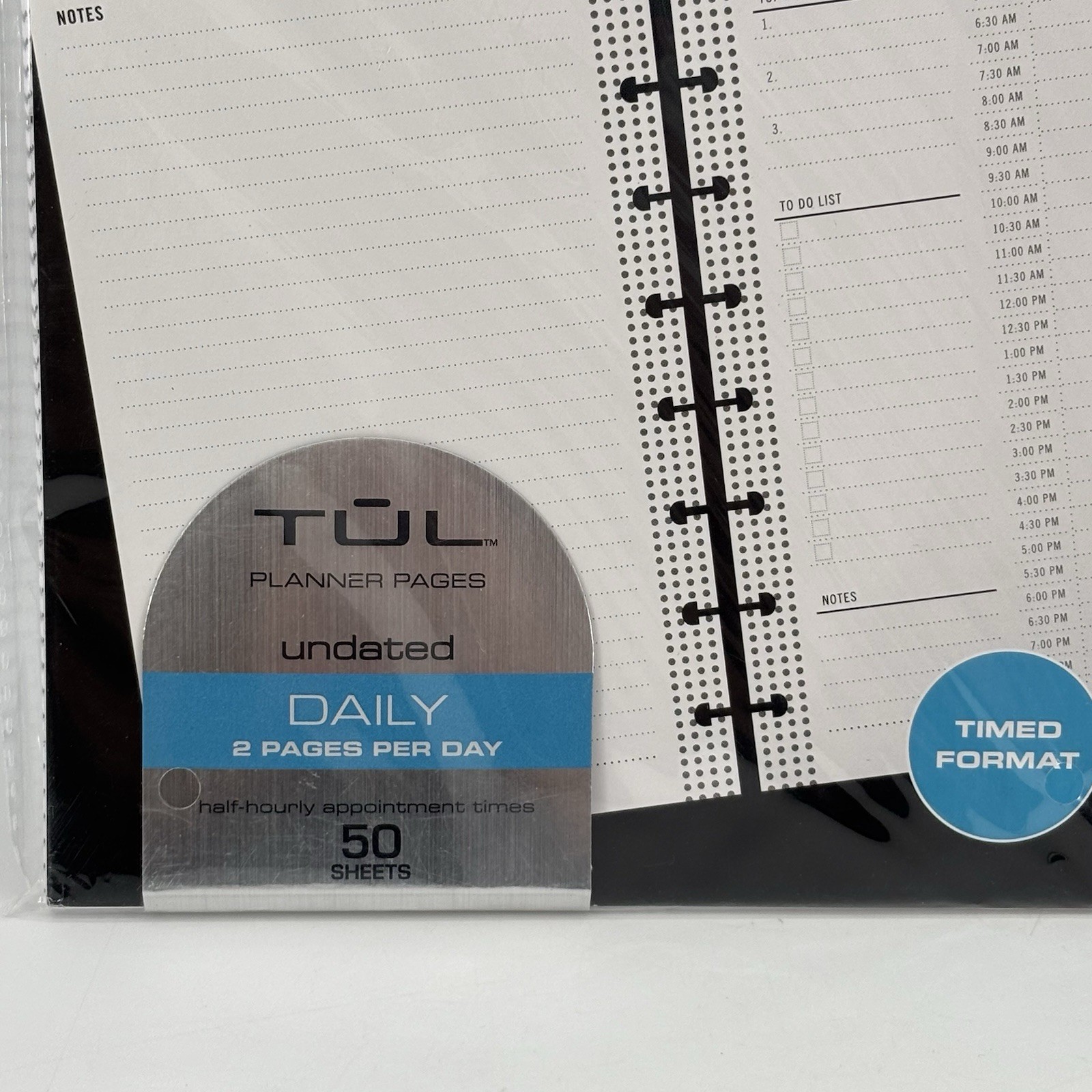 TUL® Discbound Undated Daily Refill Pages Undated (21 Pages) & To-do (50 Pages)