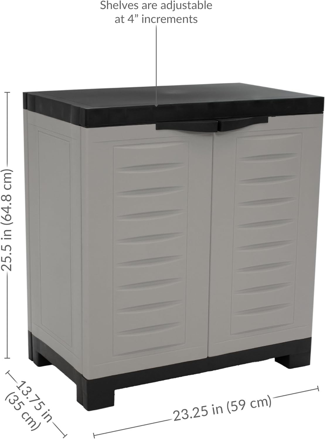 Basement – Gray, Office, Sunnydaze H Resin Garage Storage Cabinet – Garage