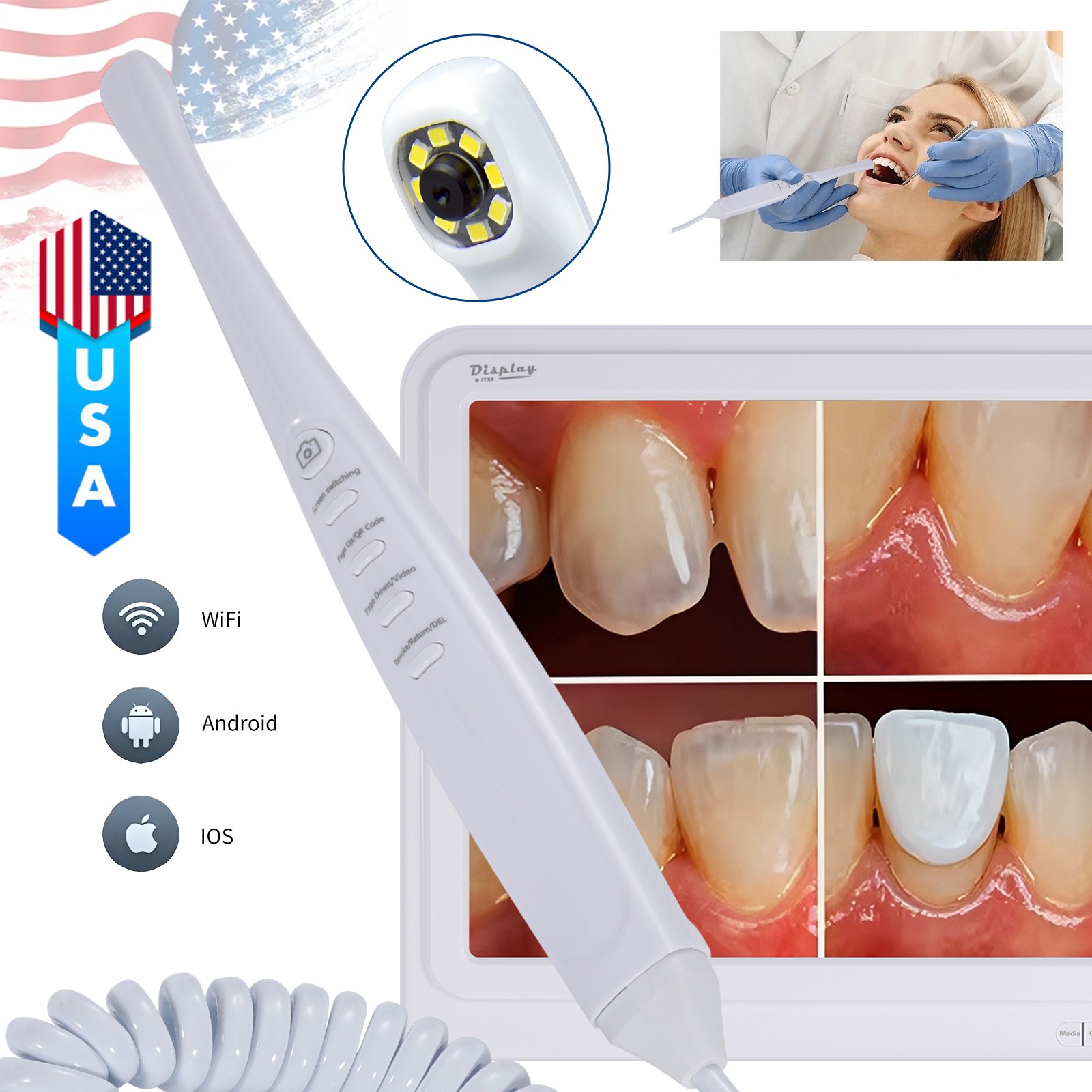 New Dental WIFI Intraoral Camera Oral Endoscope Digital Imaging Intra Oral image