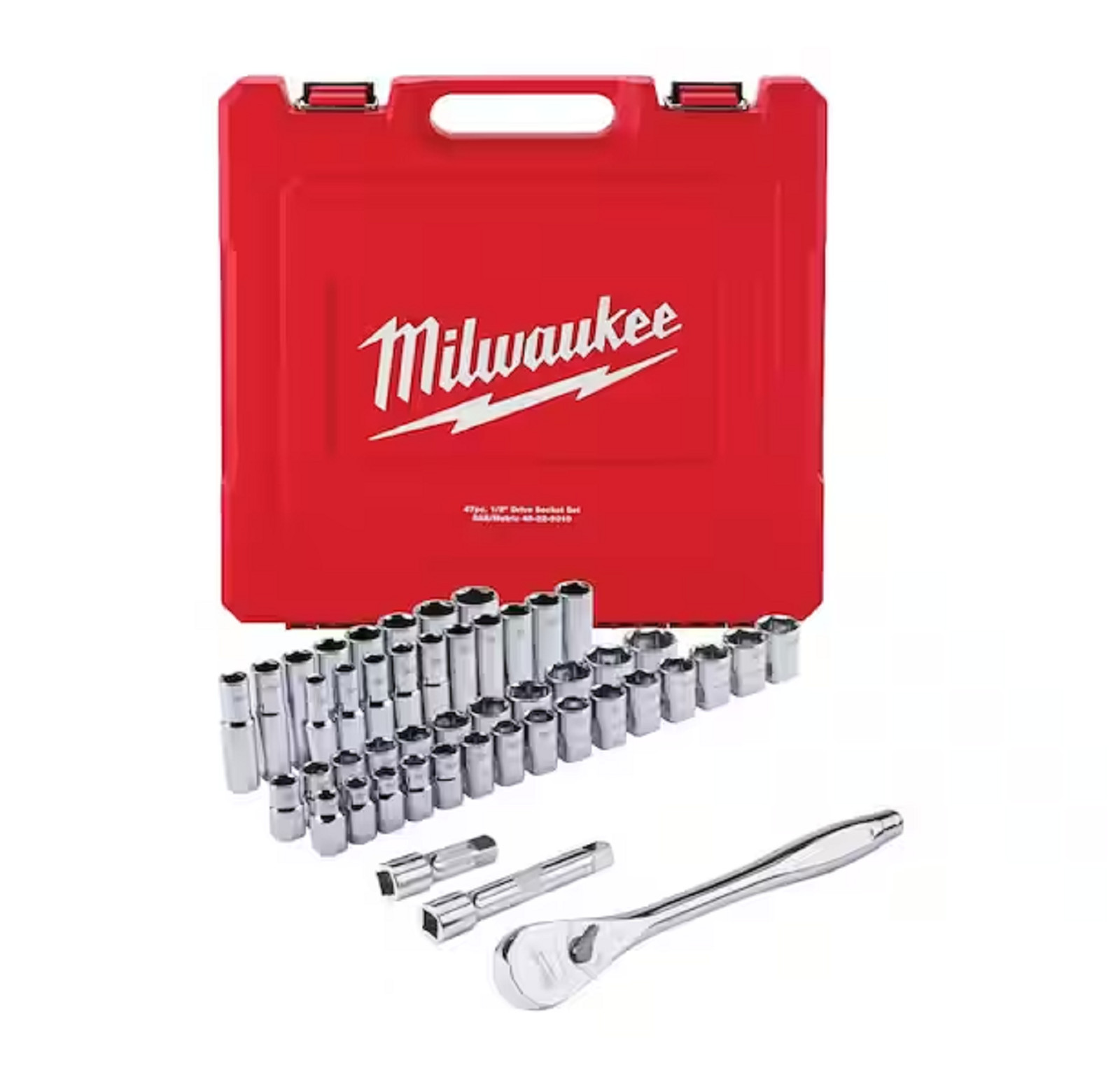 Milwaukee Electric Tool 48-22-9010 1/2 in. Drive SAE/Metric Ratchet and Socket