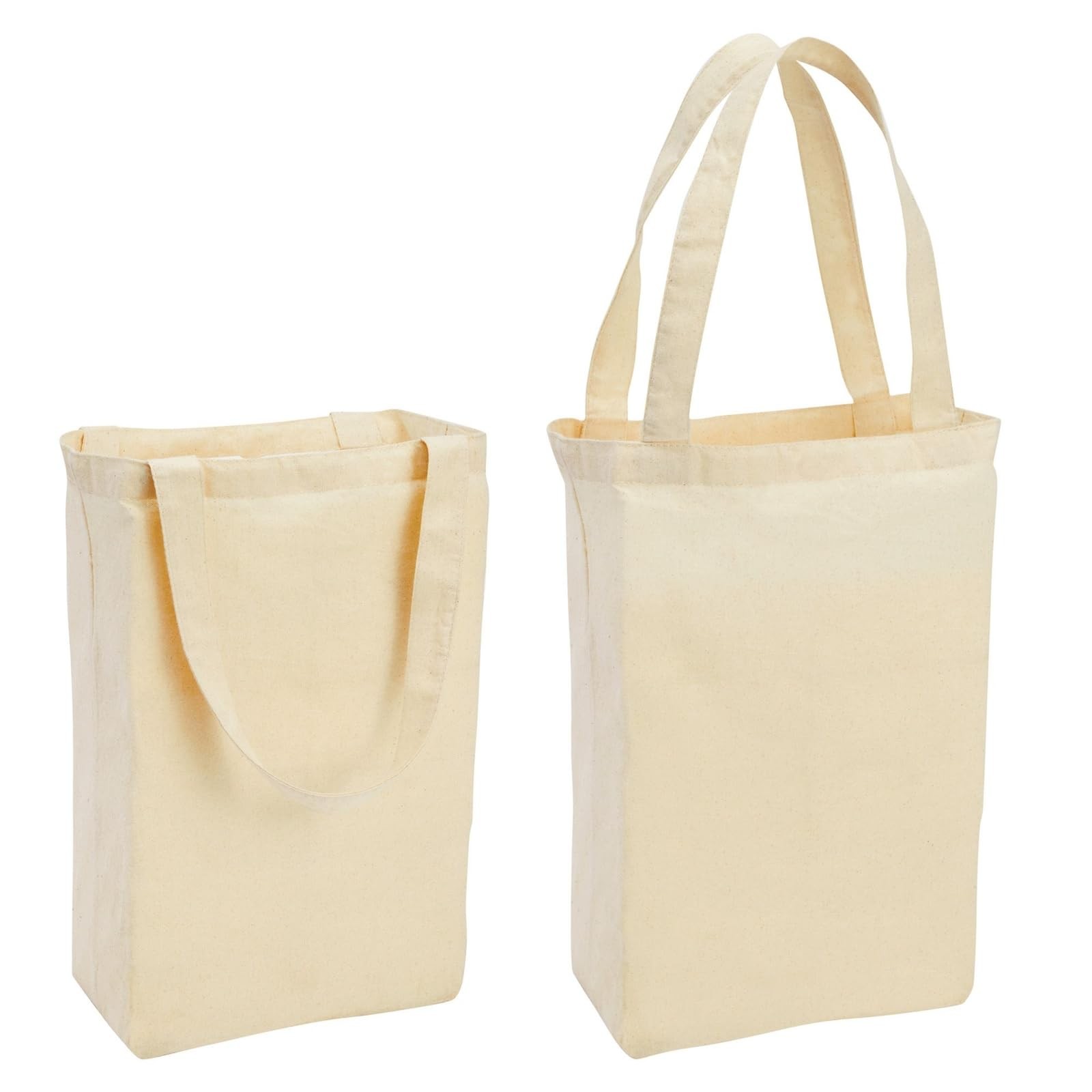 Juvale 24-Pack Blank Cotton Canvas Tote Bags Bulk – 13 x 11.5 Inches, Beige