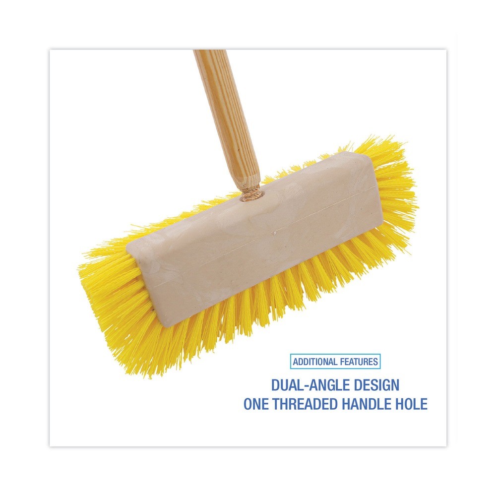 Boardwalk 3410 10 in. Brush Yellow Bristles Dual-Surface Scrub Brush New