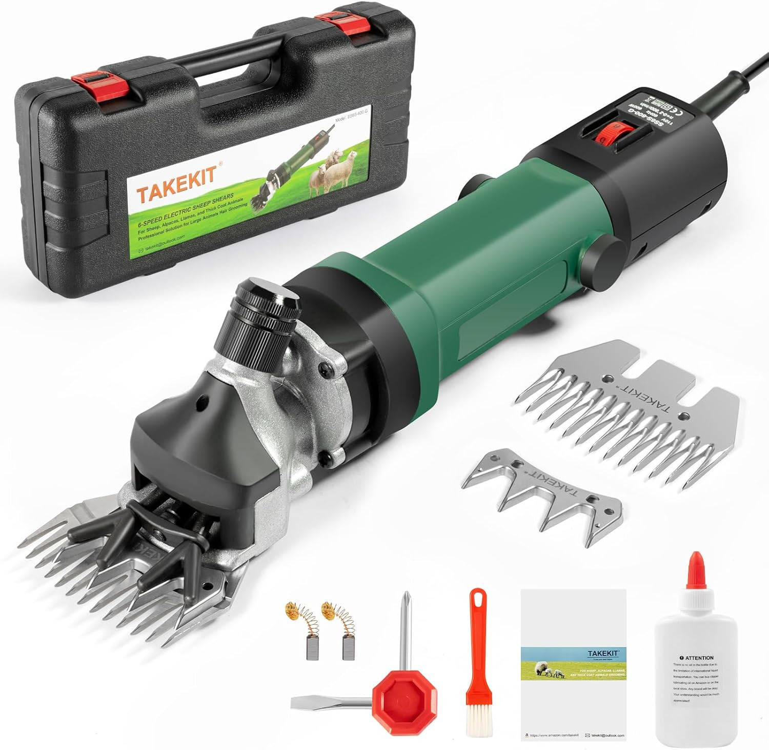 Sheep Shears, 600W Professional Heavy Duty Sheep Clippers, 6 Speeds