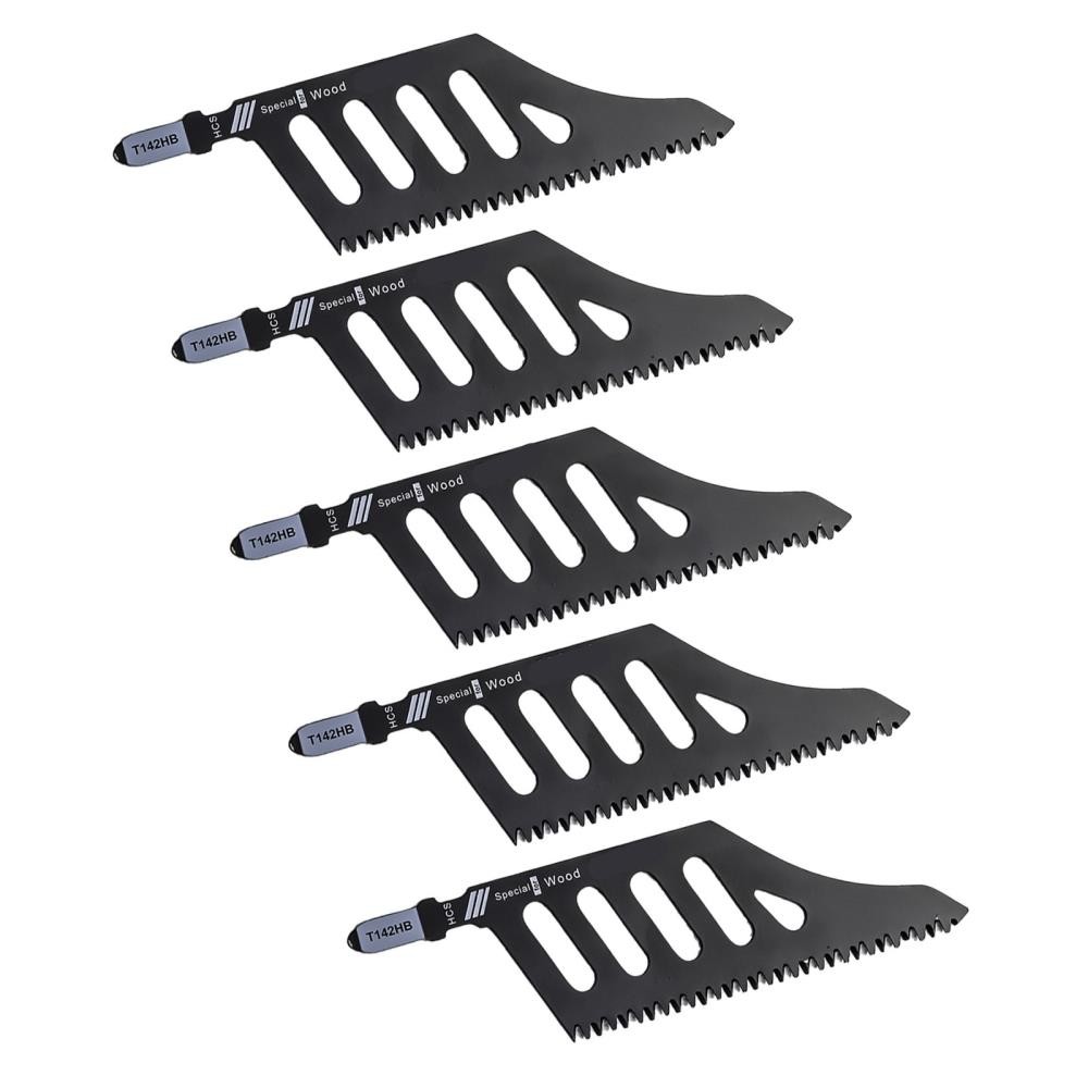 for Wood Flush Cutting Jigsaw Blade 5Pcs Irregular Curve Saw Blade with Handle ↕