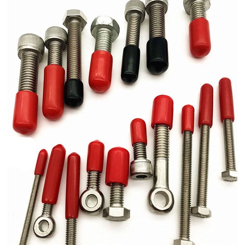 25-100Pc Vinyl Rubber Round End Cap Cover Plastic Pipe Tube Hub Thread Protector