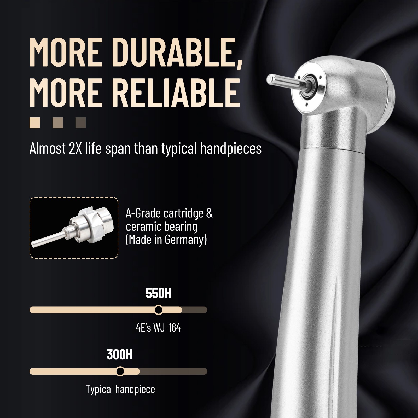 10PCS Dental High Speed Handpiece 4 Holes Air Turbine for NSK PANA MAX Style