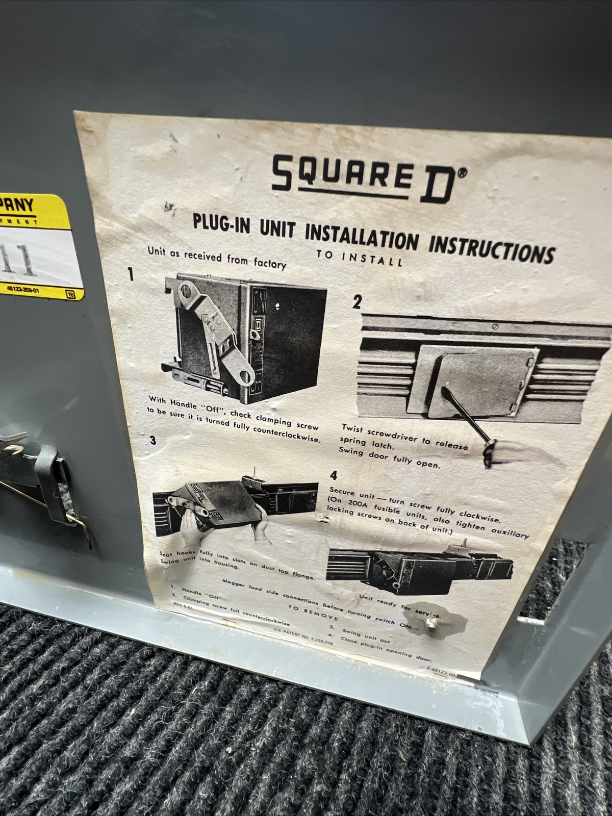 Used SQUARE D Busway Circuit Plug-in Unit PFA36040GN 40 AMPS