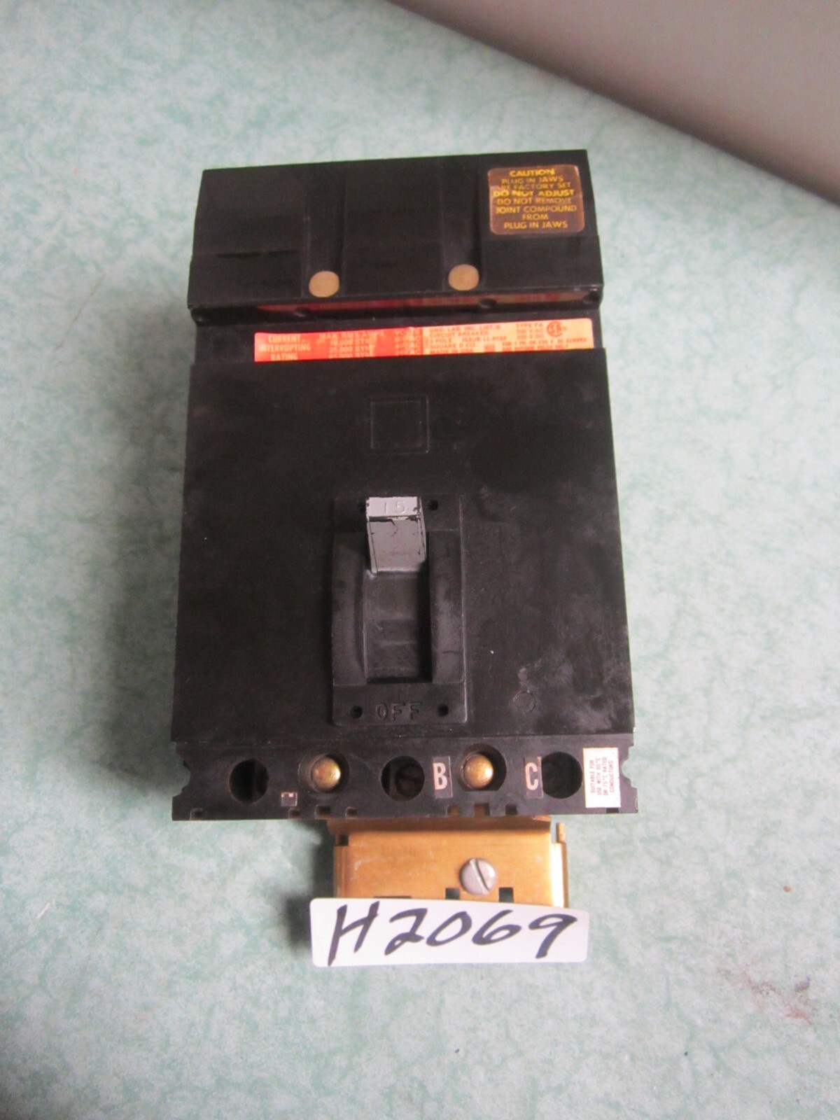 Square D I Line FH36015 Circuit Breaker 15 Amp 600 Volt 3 Pole 16K