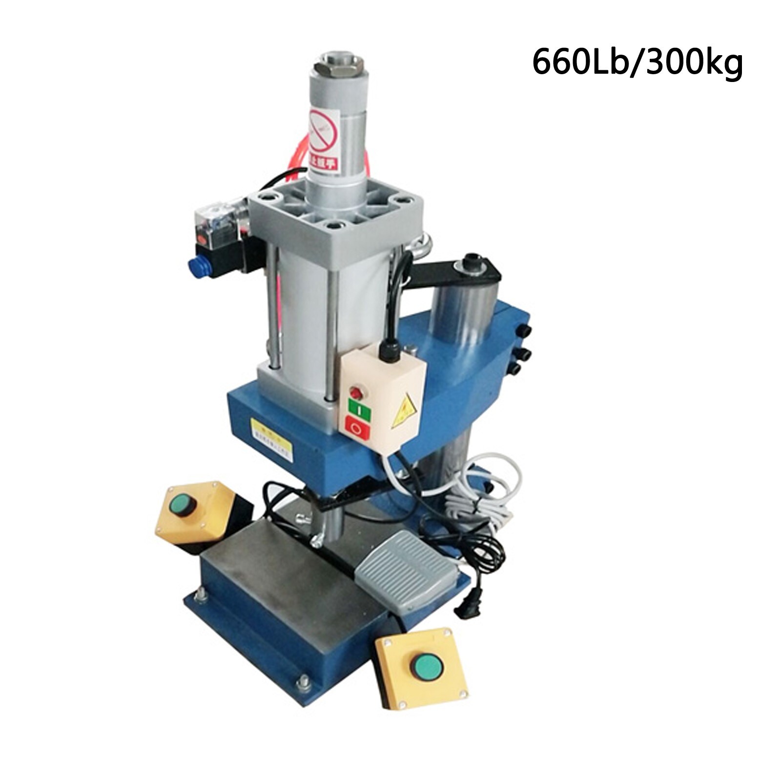 660Lb/300kg Pneumatic Punch Desktop Punching Press Machine 2-4in Stroke 110V