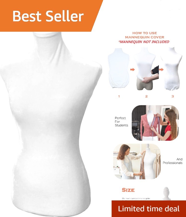 White Superb Velvet Mannequin Fabric Cover,100% Handmade Soft Stretchy, for F…