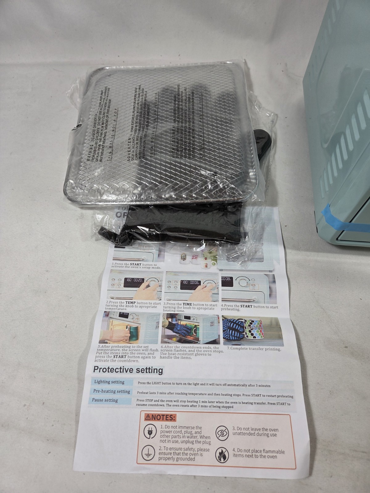 Sublimation Oven Machine 16L 110V 1400W Morandi Blue Digital Display, PLS READ